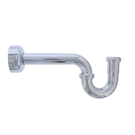 Jones Stephens 1-1/4in. Chrome Plated Brass P-Trap with Box Escutcheon with Cleanout 17 Gauge P38010B